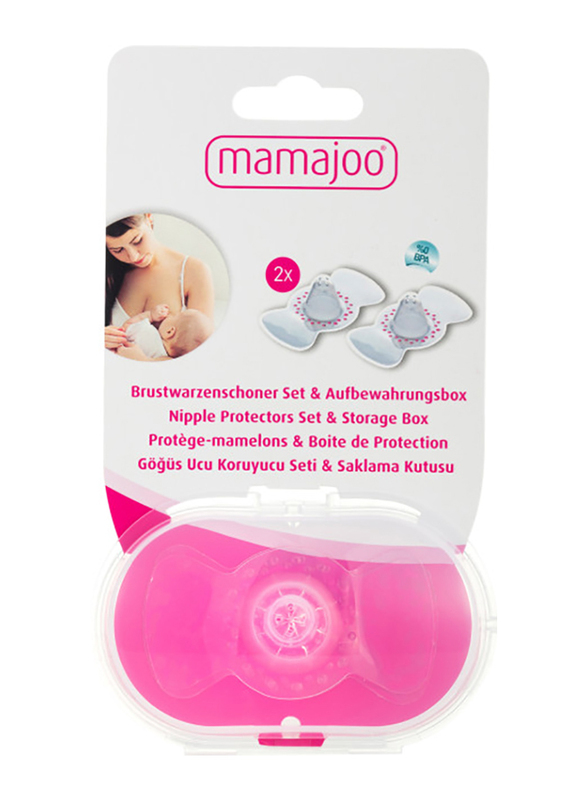 

Mamajoo Nipple Protectors Set & Storage Box, Clear/Pink