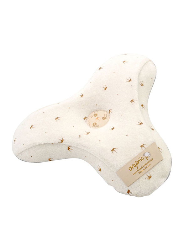 

Alpremio Natural Organic Cotton Pillow, Crown Pattern, Cream