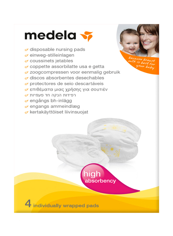 Medela Disposable Bra Pads, Pack of 30, White