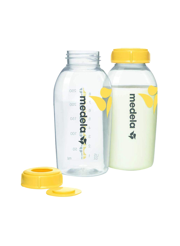 Medela Breastmilk Bottles, Pack of 2, 250 ml, Clear
