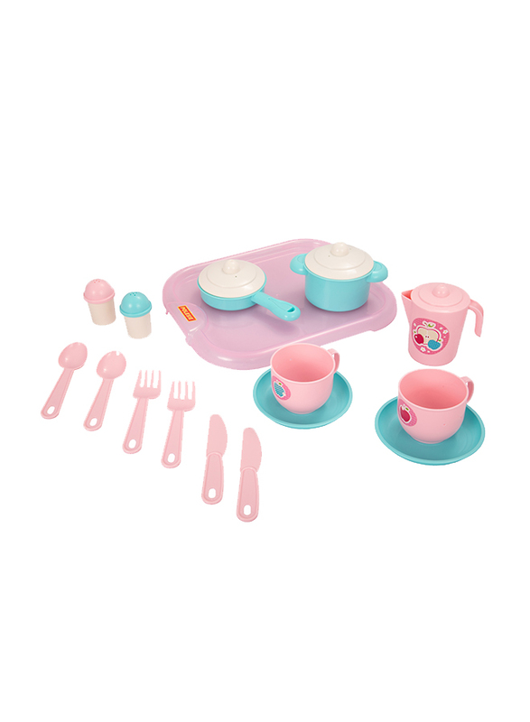 

Polesie Cookware Set for Two with Tray, 19 Pieces, Ages 3+