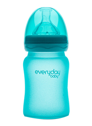 Everyday Baby Glass Heat Sensing Baby Bottle, 150ml, Turquoise