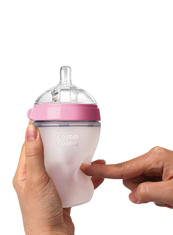 Comotomo Natural Feel Baby Bottle, Double Pack, 250ml, Green/Clear