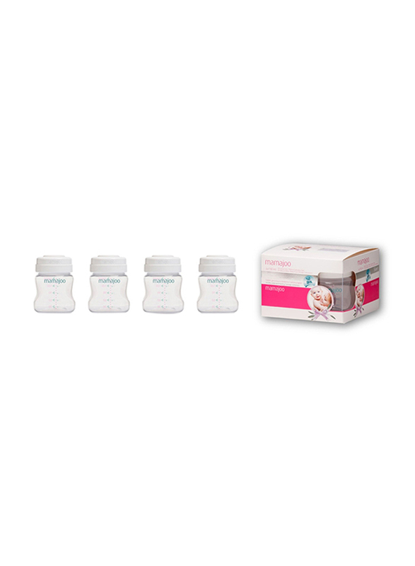 

Mamajoo Breastmilk/Baby Food Storage Containers, 0+ Months, 4 x 150ml, Clear