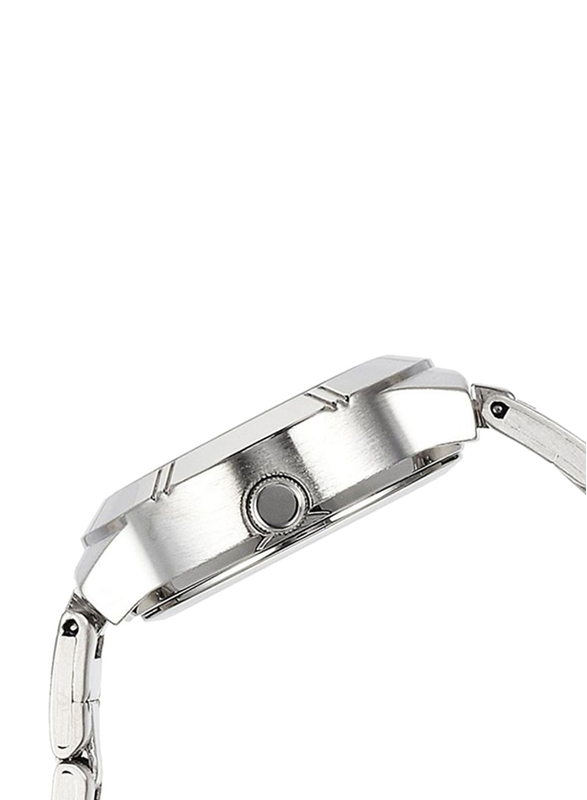 Casio Analog Watch for Women with Stainless Steel Band, Water Resistant, LTP-1241D-4A2, Silver-Red