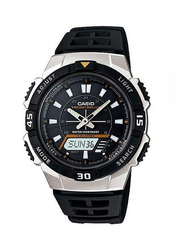 Casio Solar Analog/Digital Watch for Men with Resin Band, Water Resistant, AQS800W-1E, Black