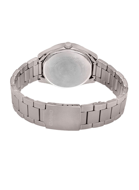 Casio Enticer Analog Quartz Couple Unisex Watch Set with Stainless Steel Band, Water Resistant, MTP/LTP-1302D-7A2V, Silver