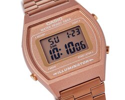 Casio Digital Watch for Men with Stainless Steel Band, Water Resistant, B640WC-5A, Rose Gold