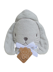 Playgro Home Bunny Hooded Towel for Kids, Grey