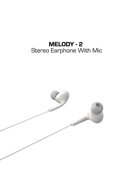 

Toreto Melody 2 Super Extra Bass In-Ear Headphones with Mic, White