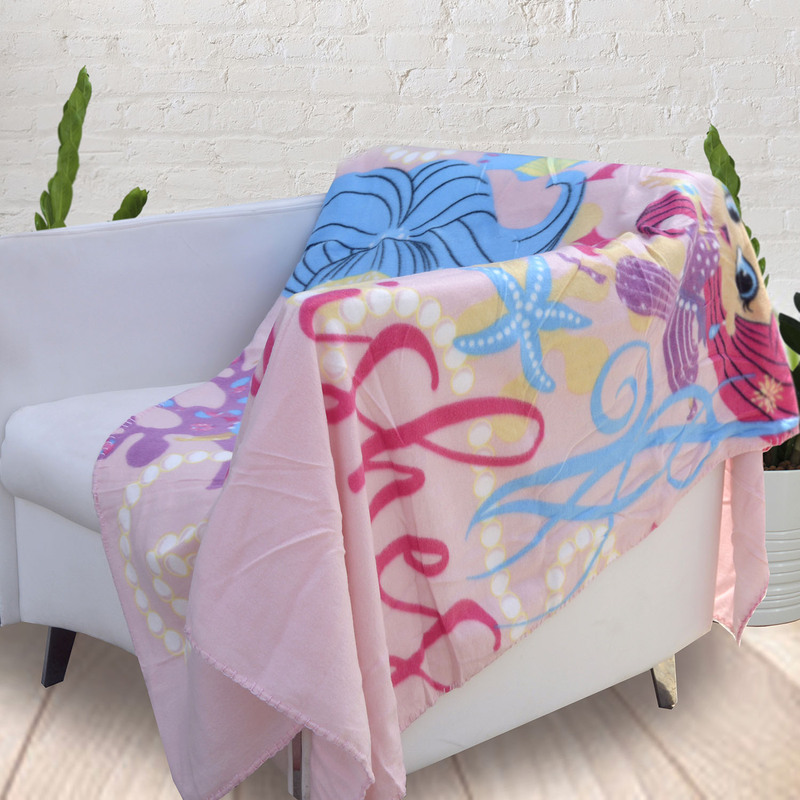 Nickelodeon Shimmer & Shine Polar Fleece Lightweight Warm Blanket, 100 x 150cm, Pink