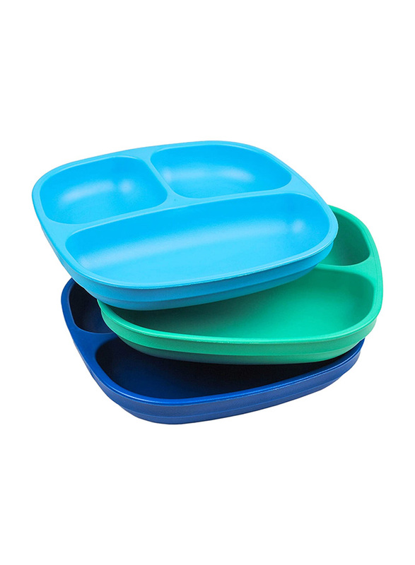 

Re-Play Recycled Divided Plates True Pack of 3, Multicolour