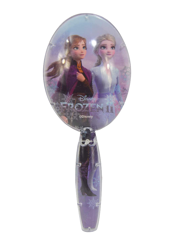 Disney Frozen II Hair Round Brush for Girls, Purple