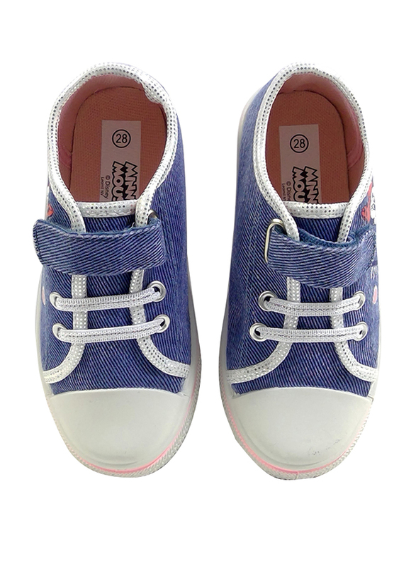 Disney Minnie Mouse Glitter Jeans Sneakers for Girls, 27 EU, Blue