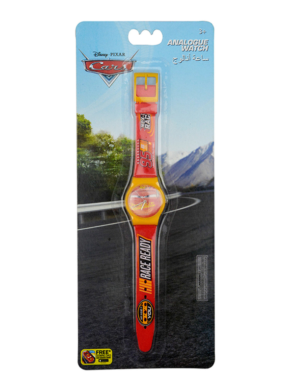 

Disney Cars Analog Watch for Boys, 3+ Years, One Size, Red/Yellow