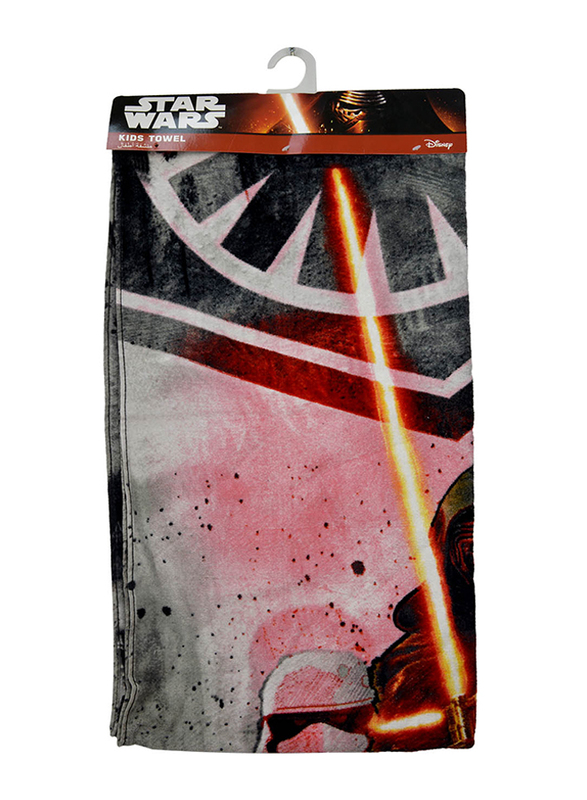 Lucas Star Wars Beach Bath Towel for Boys, 70 x 140cm, White/Black