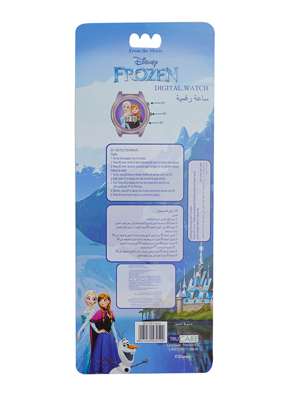 Disney Frozen Digital Watch for Girls, with Rotating Running Light Head, 3+ Years, Plastic, One Size, Multicolor