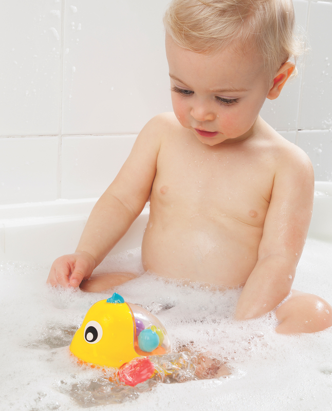 Playgro Paddling Bath Fish for Kids, Blue/Yellow/Red/Orange
