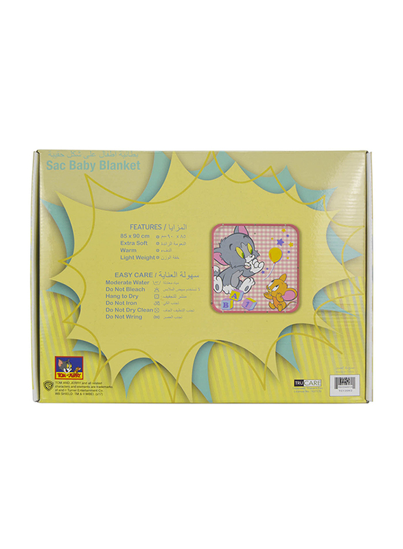 Warner Bros DC Comics Tom & Jerry Baby Sac Wrap Zipper Swaddling Blankets for New Born, 80 x 90cm, Pink