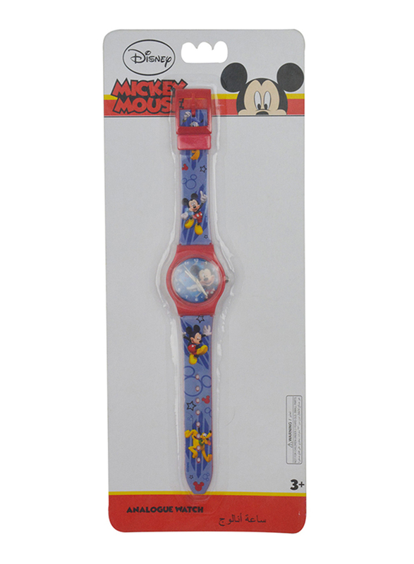 Disney Micky Mouse Analog Watch for Boys, 3+ Years, One Size, Red
