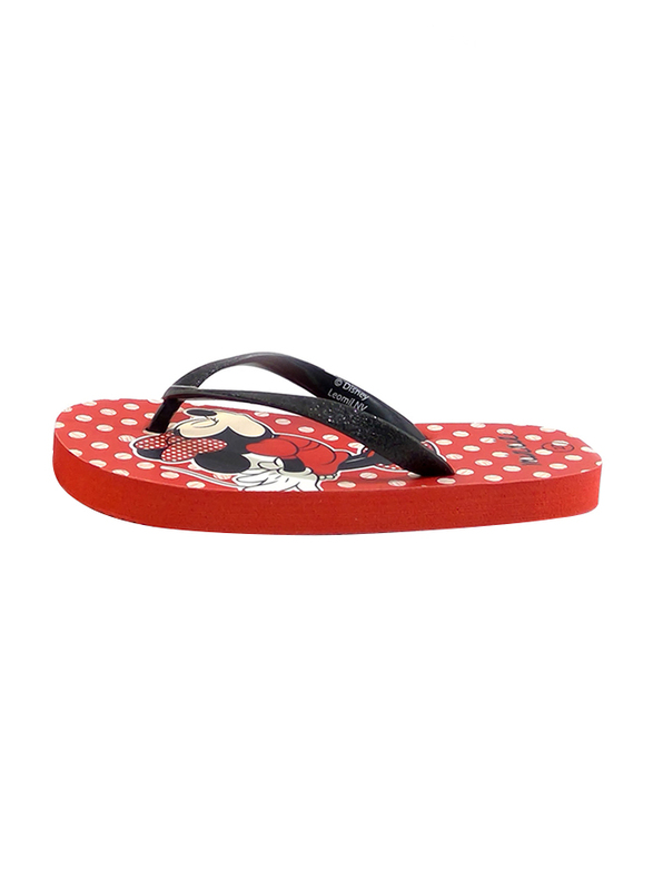 girls red flip flops
