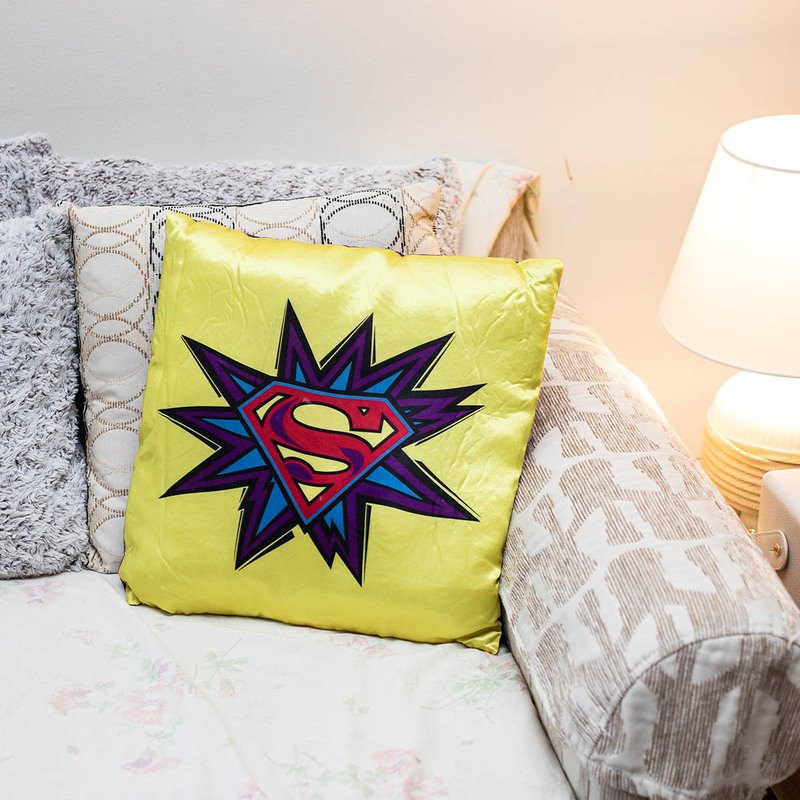 Warner Bros DC Comics Superman Digitally Printed Kids Cushion, 40 x 40cm, Multicolor