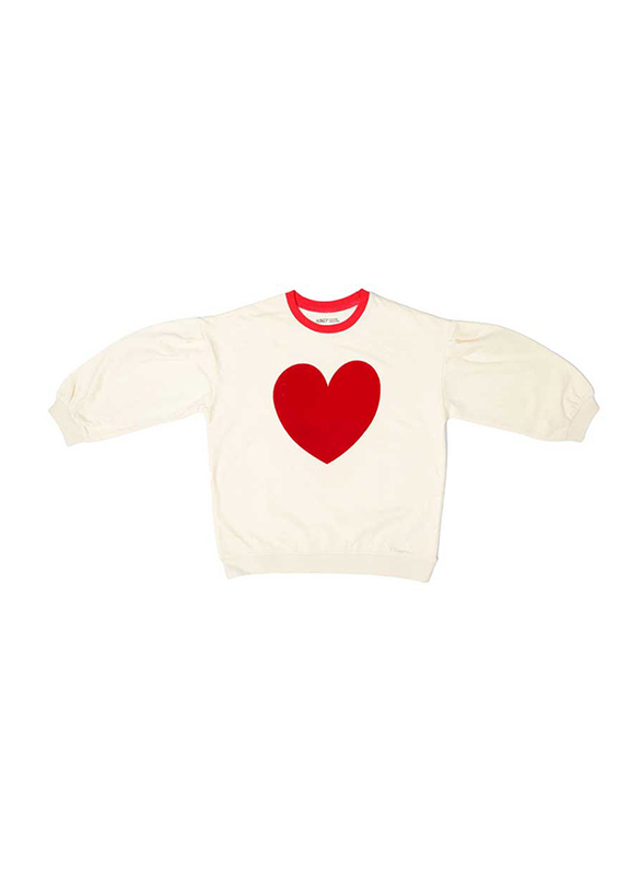 

Aiko FL2-SWT Cotton My First Love Girls Sweat Top, 6-7 Years, White