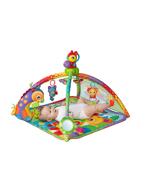 Playgro Woodlands Music & Lights Projector Gym, Multicolour