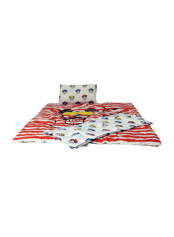 

Disney Mickey Mouse BEDT Perfumeime Crib Comforter Bedding Set for Baby Boys, 3 Pieces, Red/White