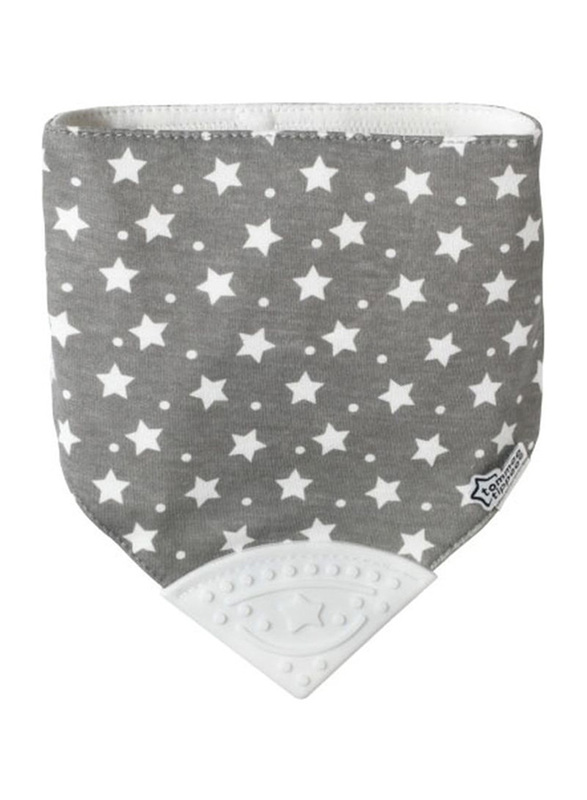 

Tommee Tippee Teethe 'N' Chew Bandana Bib Unisex, Grey