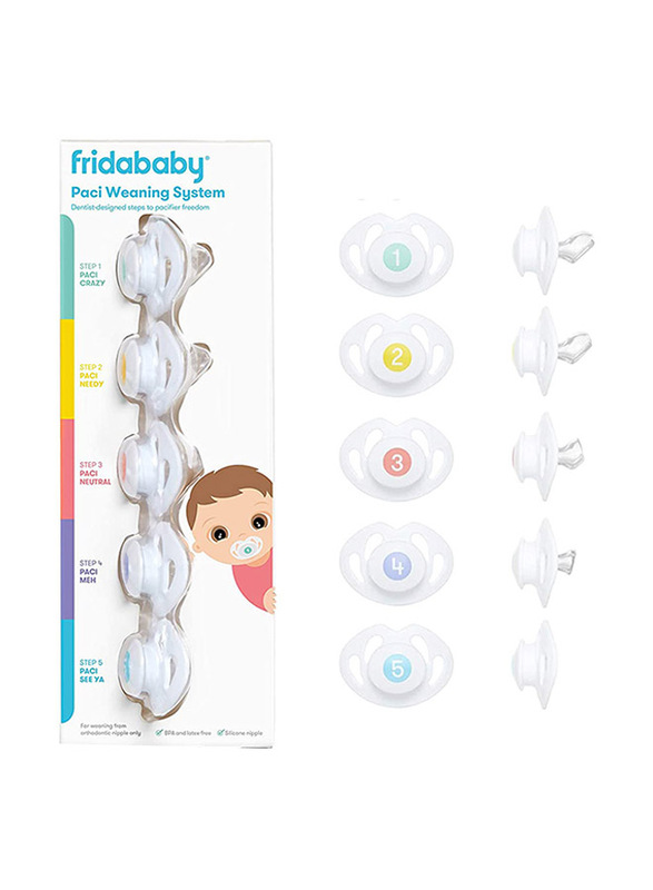 FridaBaby Paci Weaning System Pacifier, White