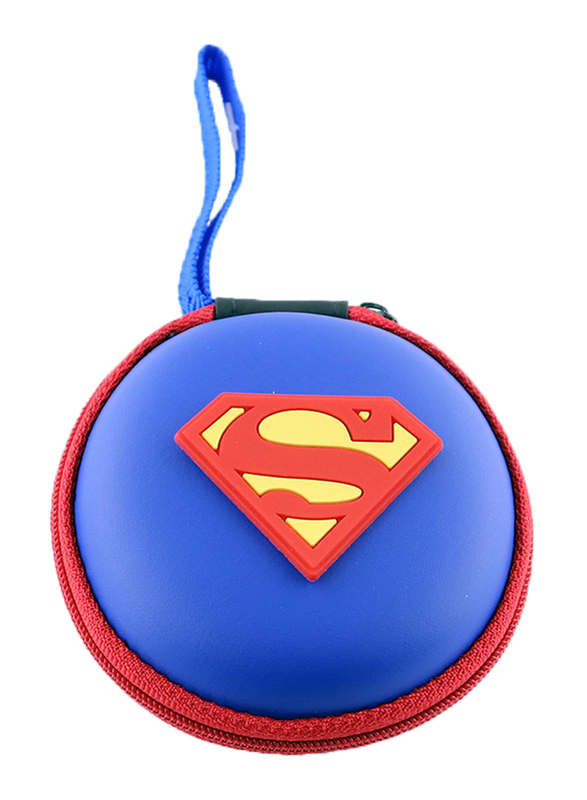 

Warner Bros DC Superman EVA Earphone/Coin Pouch, Blue/Red