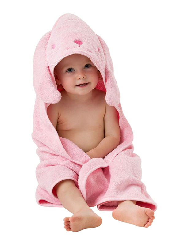 Playgro Home Bunny Hooded Towel for Kids, Pink