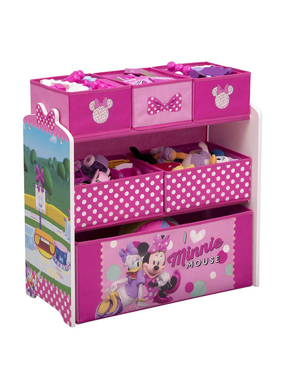 

Delta Children Minnie Mouse Design & Store 6 Bin Organizer, Pink
