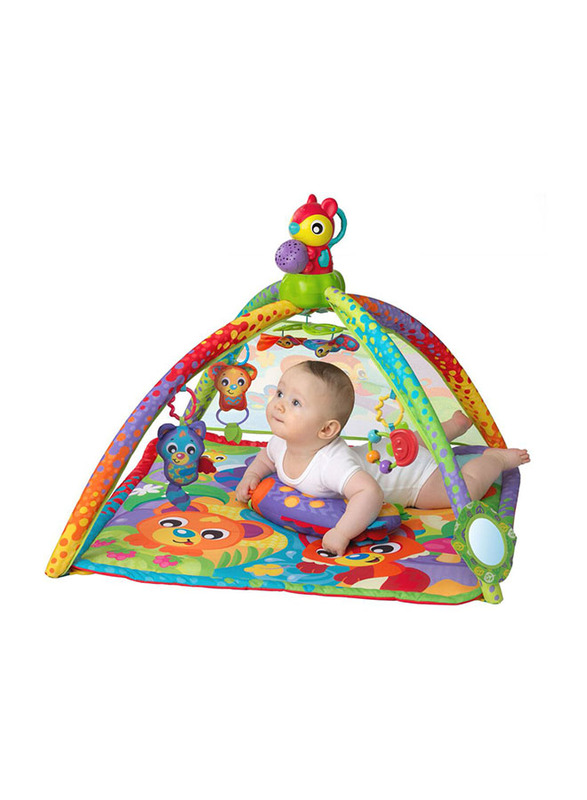 Playgro Woodlands Music & Lights Projector Gym, Multicolour