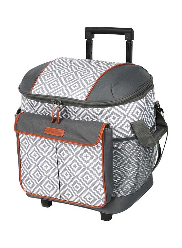 

Arctic Zone Insulated Rolling Tote, Grey/White