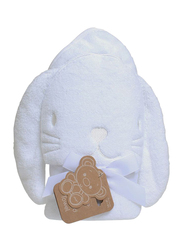 Playgro Home Bunny Hooded Towel for Kids, White