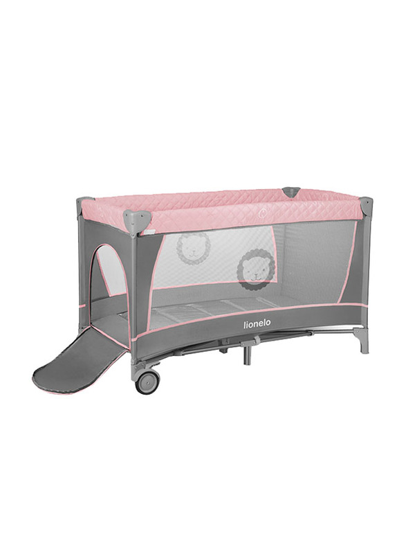 

Lionelo Flower 2-in-1 Travel Bed Playpen, Flamingo Pink