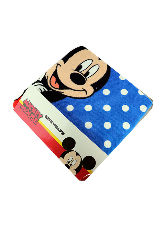 Disney Mickey Mouse Bath Wraps Towel for Boys, Blue