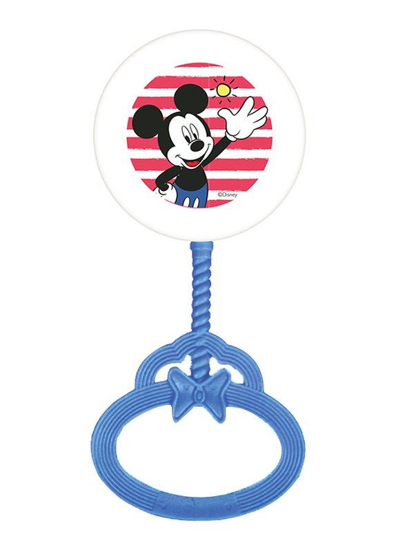 Disney Hand Development Rattle Bells Toys for Baby Boys, Newborn Infant, Mickey Mouse, Blue