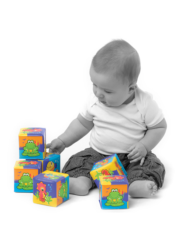 Playgro 6-Piece My First Soft Blocks, Multicolour
