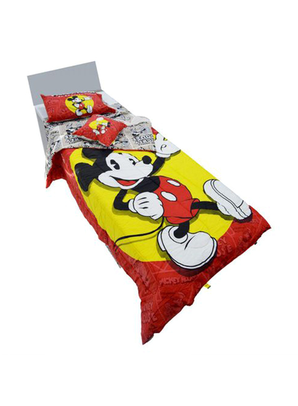 

Disney 4 Pieces Mickey Mouse Blankets & Comforter Set, Multicolour