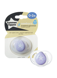 Tommee Tippee Closer to Nature Newborn Soother for Girl, Purple