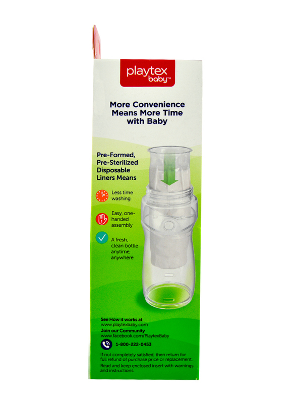 Playtex Anti-Colic Nurser with Drop-Ins Liners, 236ml, Clear