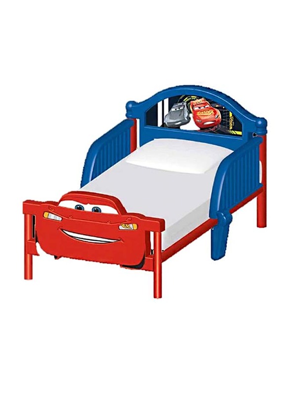 

Delta CHILDREN Cars Plastic 3D Toddler Bed, Blue/Red
