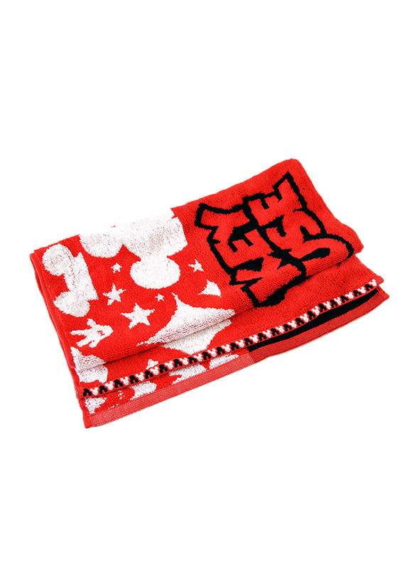 Disney Mickey Mouse Cotton Hand Towel for Boys, Red