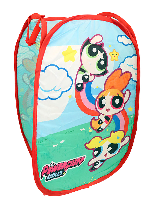 

Cartoon Powerpuff Network Girls Laundry Hamper, Blue/Green/Red