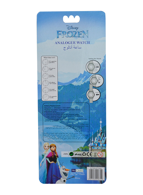Disney Frozen Analog Watch for Girls, 3+ Years, One Size, Blue