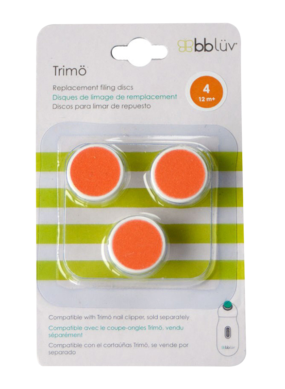 

BBLuv 3 Pieces Trimo Replacement Filing Discs, Step 4, Orange