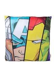 Marvel Avengers Digitally Printed Kids Cushion, 40 x 40cm, Blue/Yellow/Red